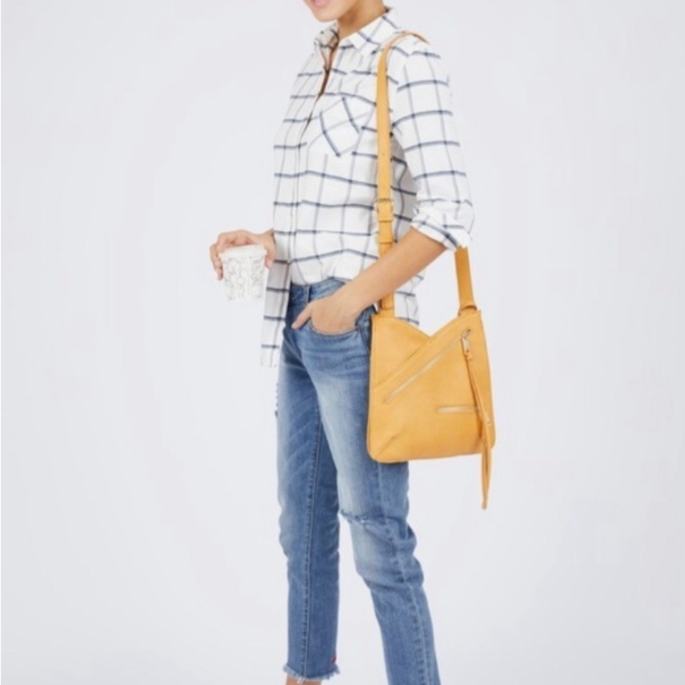 ❌❌ SOLD ❌❌ Joe's Jeans Faux Leather Rust Brown Crossbody Messenger Bag Purse - Picture 10 of 16